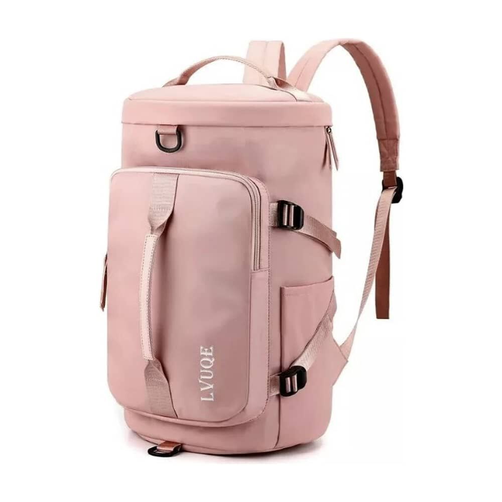 Bolso De Viaje Impermeable Mochila Multiusos Hombro Gimnasio Rosa image number 0.0