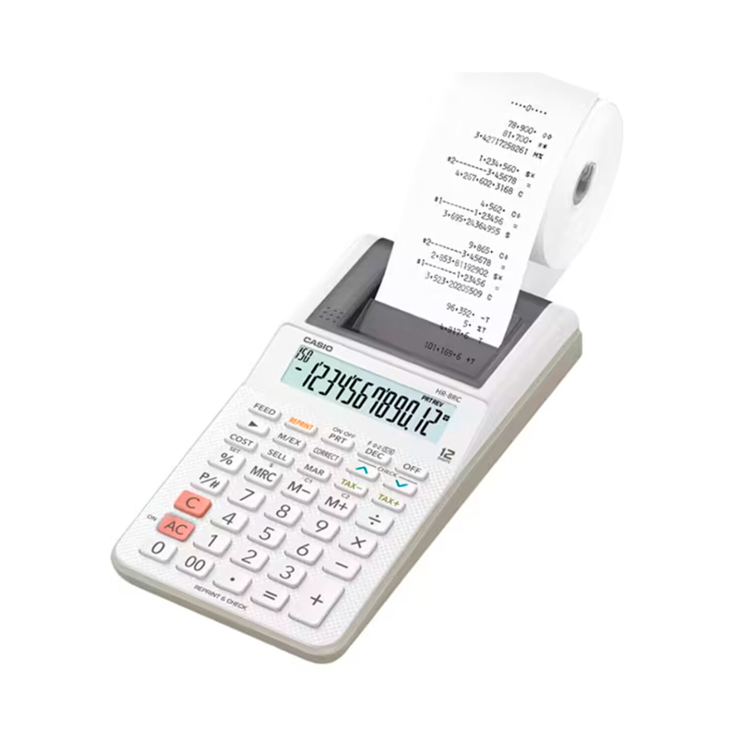 Calculadora Rollo Casio Color Blanco Hr-8rc-we image number 1.0