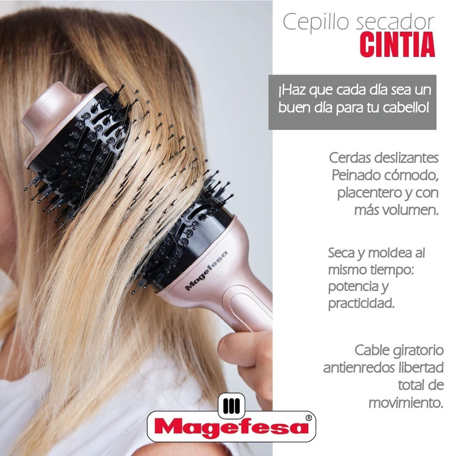 Cepillo El&eacute;ctrico Secador Cintia Mgf7560 image number 1.0