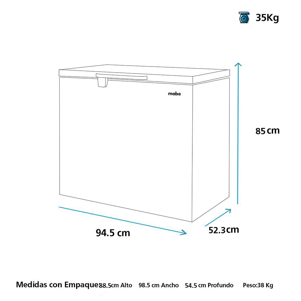 Freezer Horizontal Mabe FDHM200BY0 / Frío Directo / 200 Litros image number 7.0