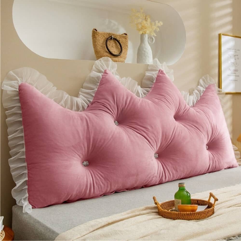 Cojin Cabecera Respaldo De Cama Almohada De Terciopelo image number 3.0