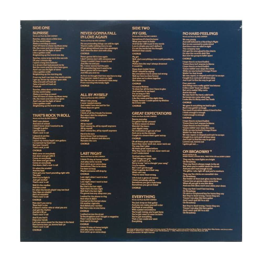 Eric Carmen - Eric Carmen | Vinilo Usado image number 2.0