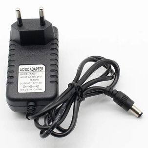 Cargador 12v 2a Para Routers, Consolas, Modem Punta Redonda 2 En 1 Fina Y Normal Adaptador De Poder