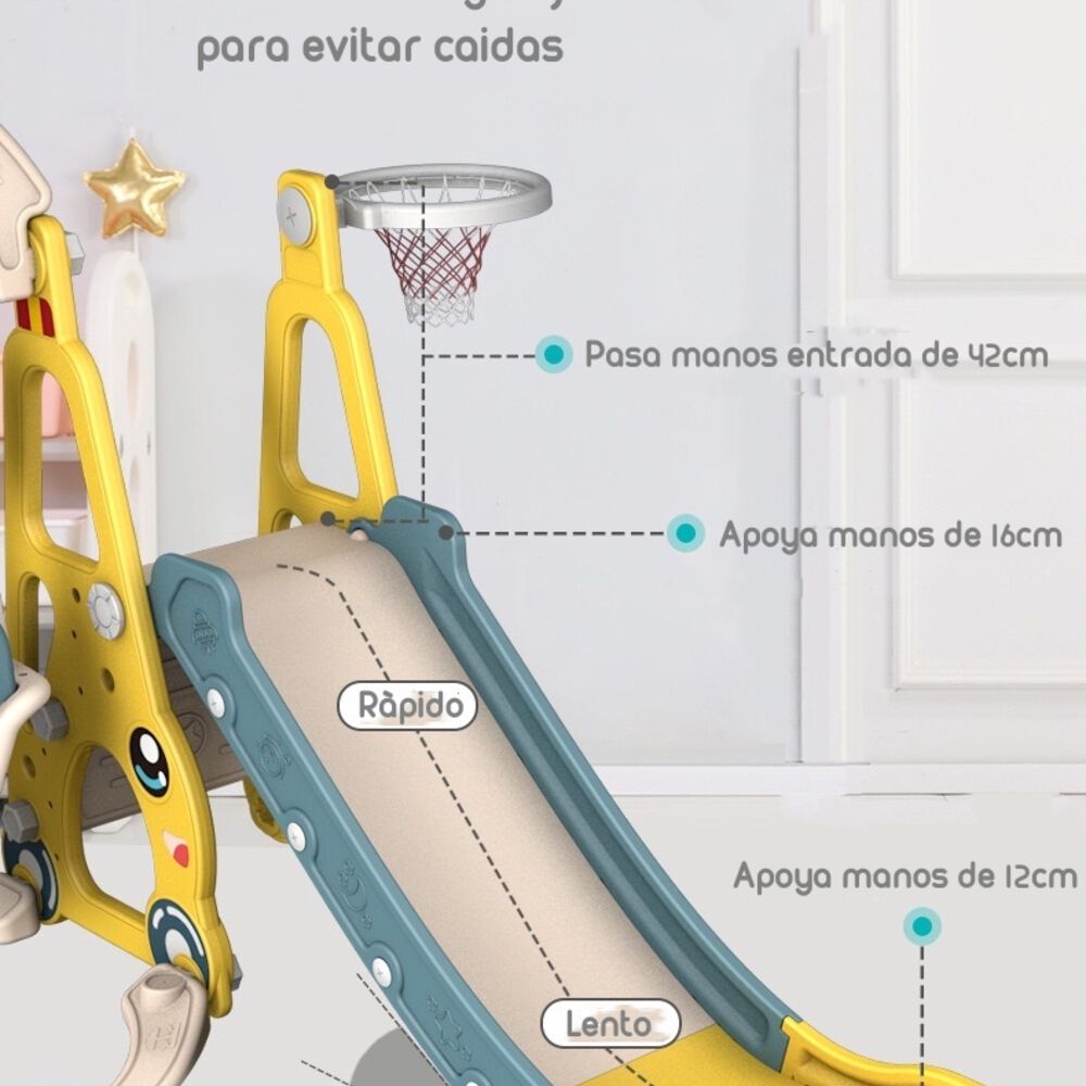 Resbalín Columpio 3 En 1 Lubabycas Amarillo image number 3.0