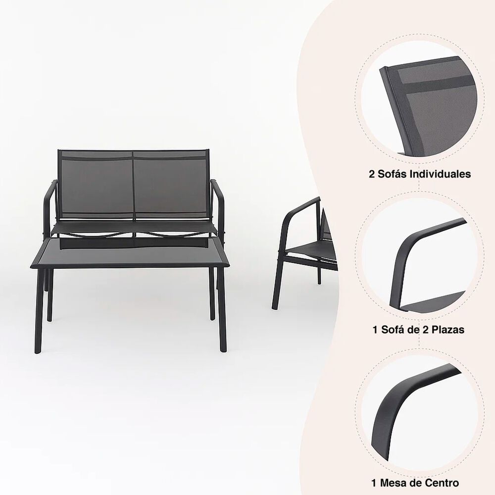 Juego De Terraza Aero 3 Sof&aacute;s Y 1 Mesa De Centro image number 11.0