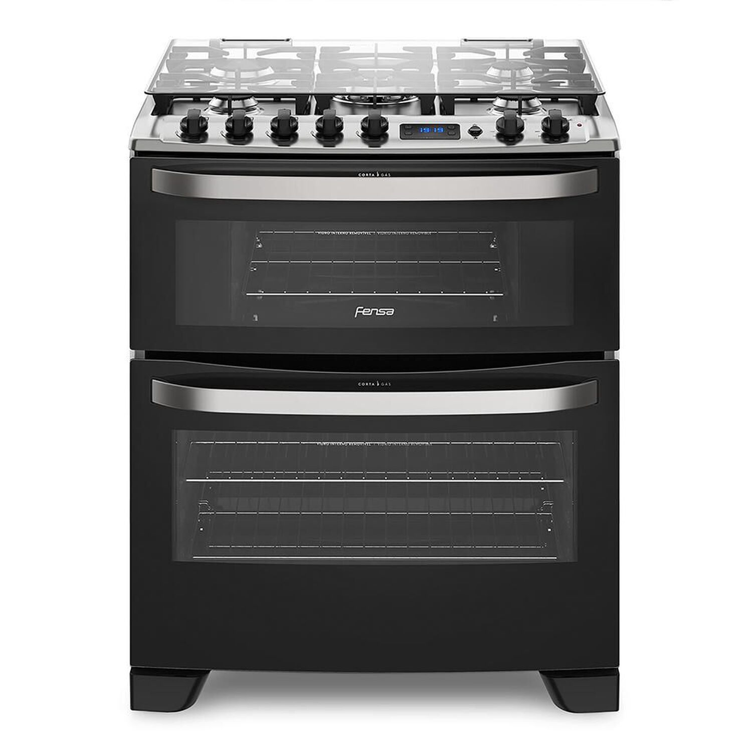 Cocina A Gas Fensa Doble Horno 76 Dbt Negra image number 0.0
