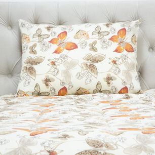 Set Plum&oacute;n + Almohada Casaideal Mariposa Rojo / 1.5 Plazas