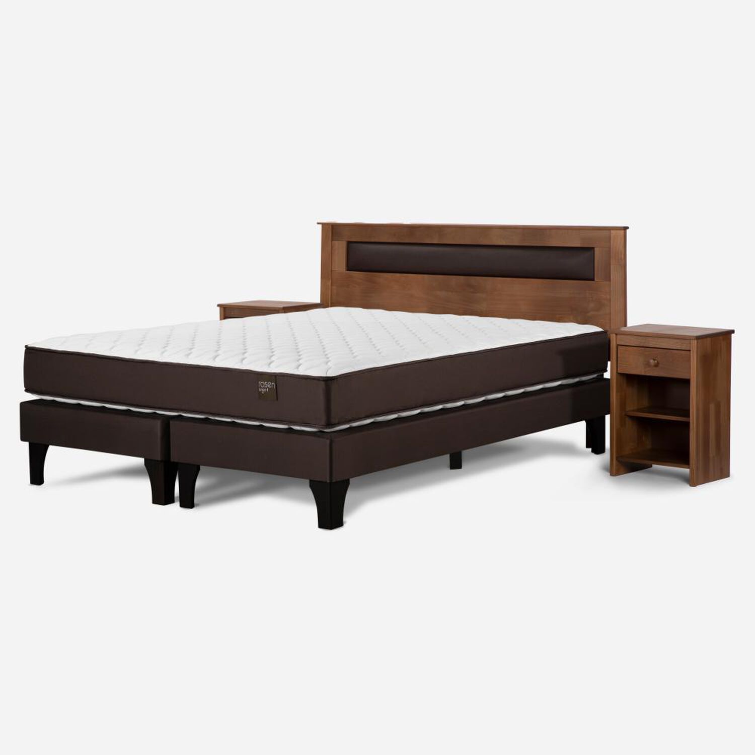 Cama Europea Rosen Ergo T / King / Base Dividida + Set De Maderas Ferrara image number 0.0