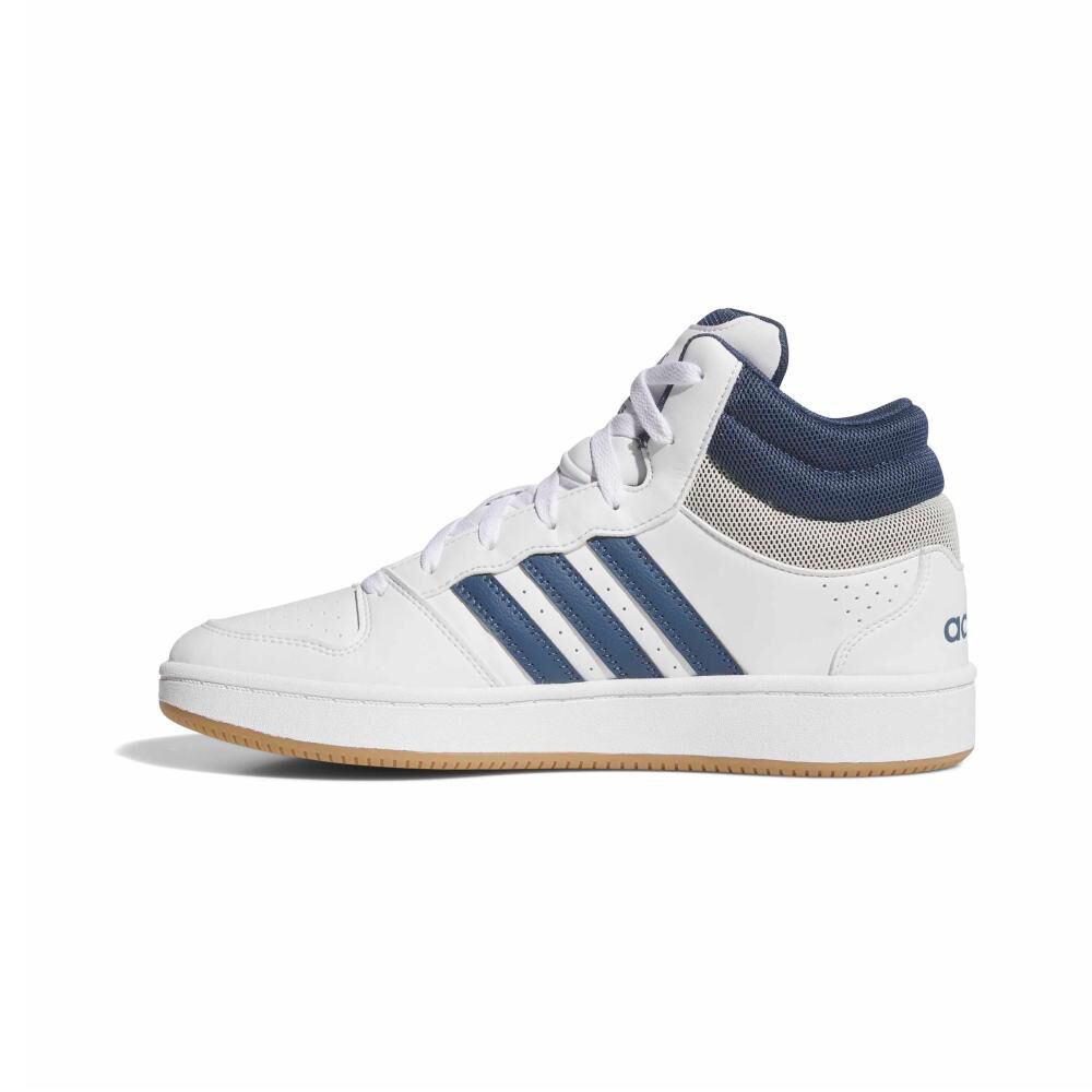 Zapatilla Basketball Unisex Adidas Hoops Mid Classic Blanco image number 2.0