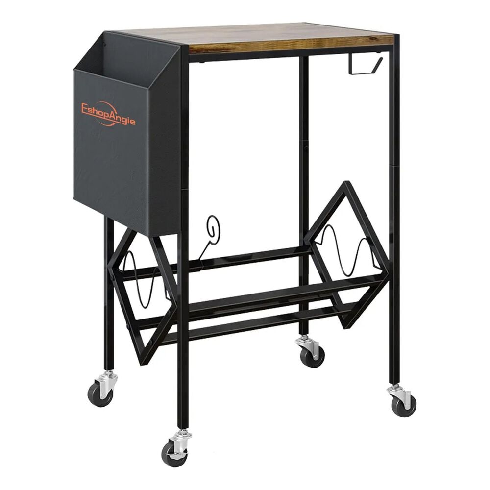 Mesa Soporte Tocadiscos Almacenamiento Vinilos Doble Capa image number 0.0