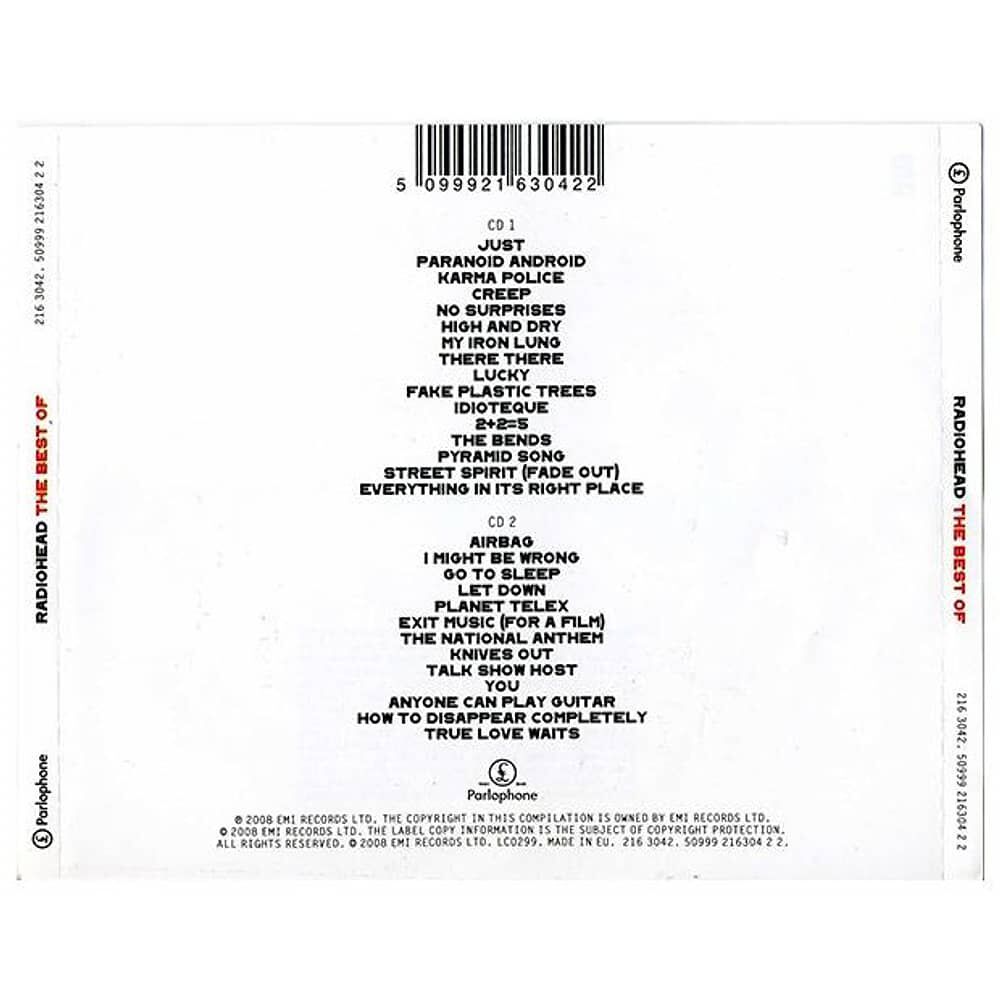 Radiohead - The Best Of (2cd) | Cd image number 1.0