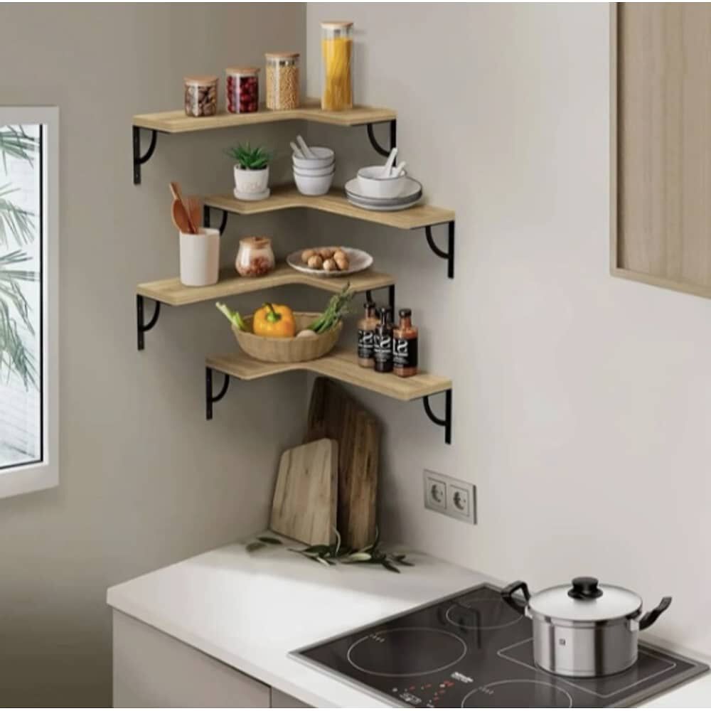 Juego De 4 Repisas Flotantes Minimalista Modelo Esquineras image number 3.0