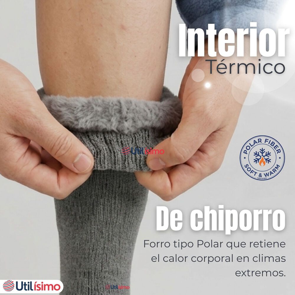 Pack 6 Pares Calcetines T&eacute;rmicos Corte Alto Hombre Surtidos image number 4.0