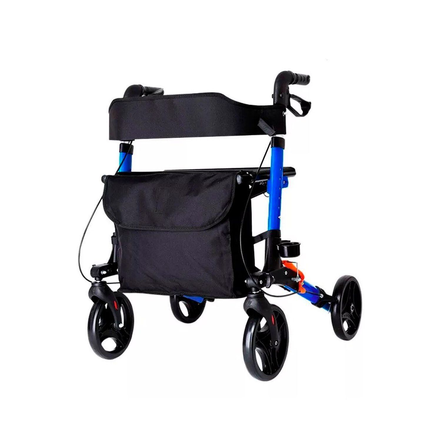 Andador Burrito Ortop&eacute;dico Adulto Mayor 4 Ruedas Con Asiento Frenos Y Bolso Plegable Aluminio 1002b image number 0.0