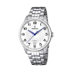 Reloj F20425/1 Festina Blanco Hombre Acero Clasico