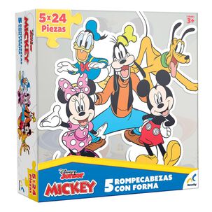 Juego De Mesa Disney Puzzle 5 En 1 Mickey