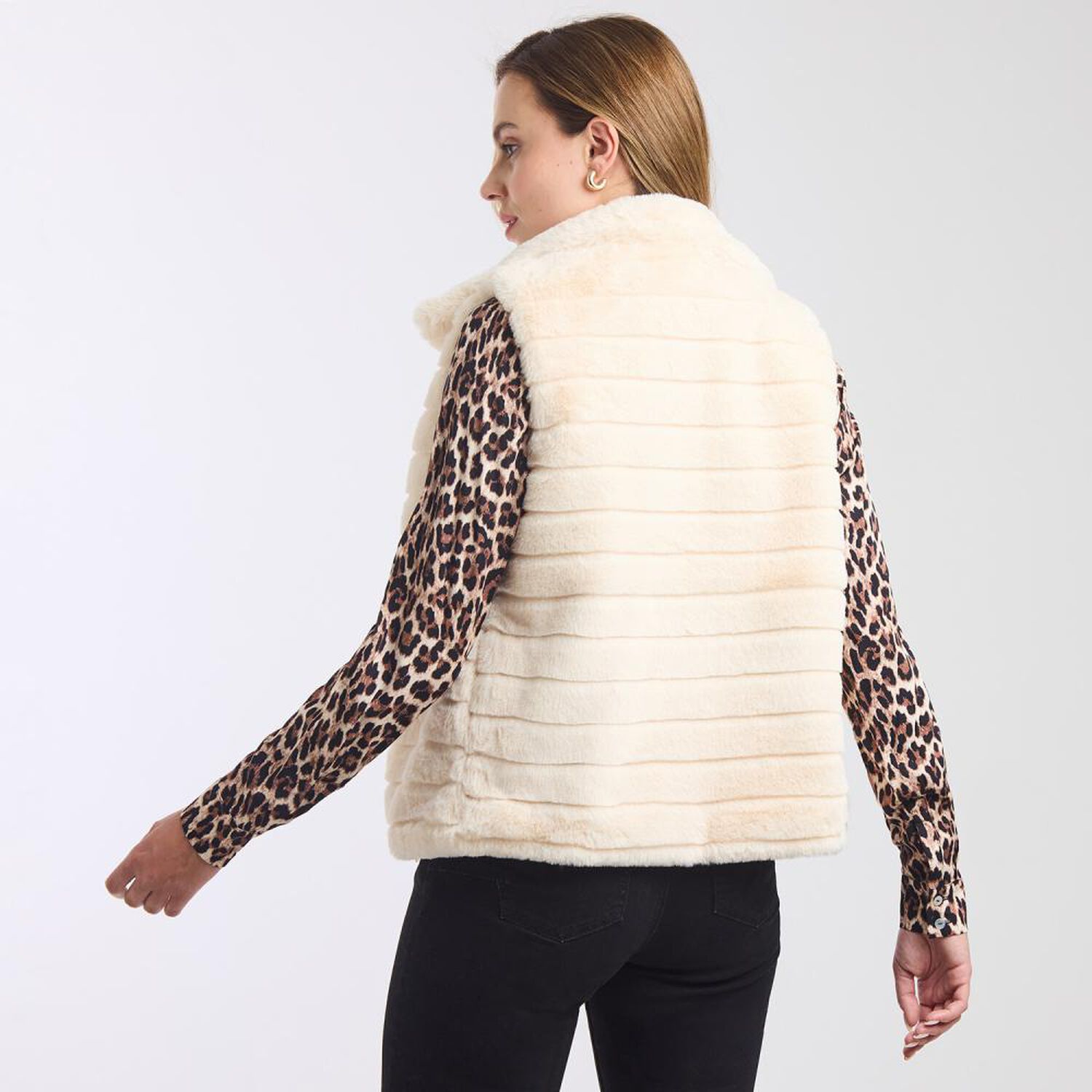 Chaqueta Fashion Regular Sin Mangas Cuello Alto Mujer Kimera image number 3.0