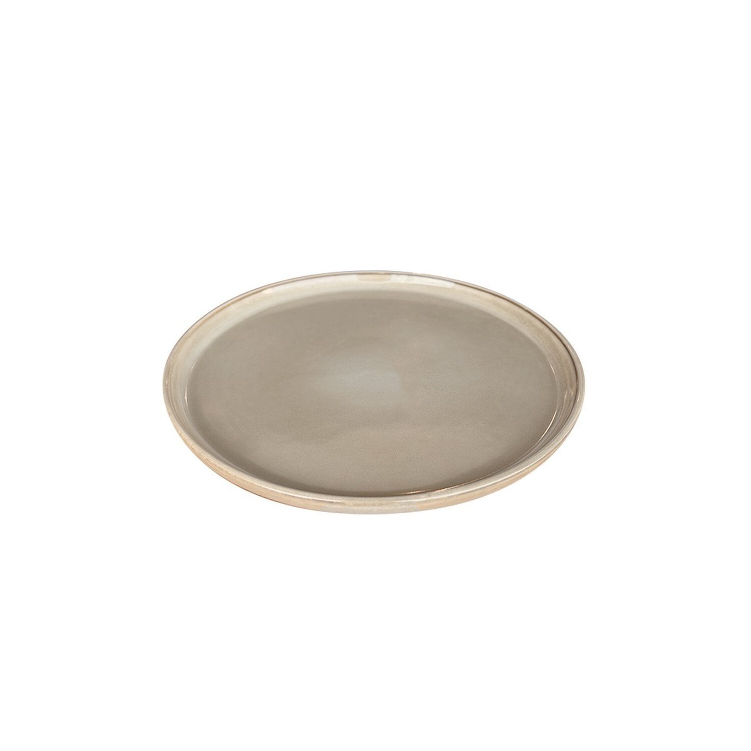 Set 6 Platos Redondo Ceramica 22 Cm Beige Linea Oslo image number 0.0