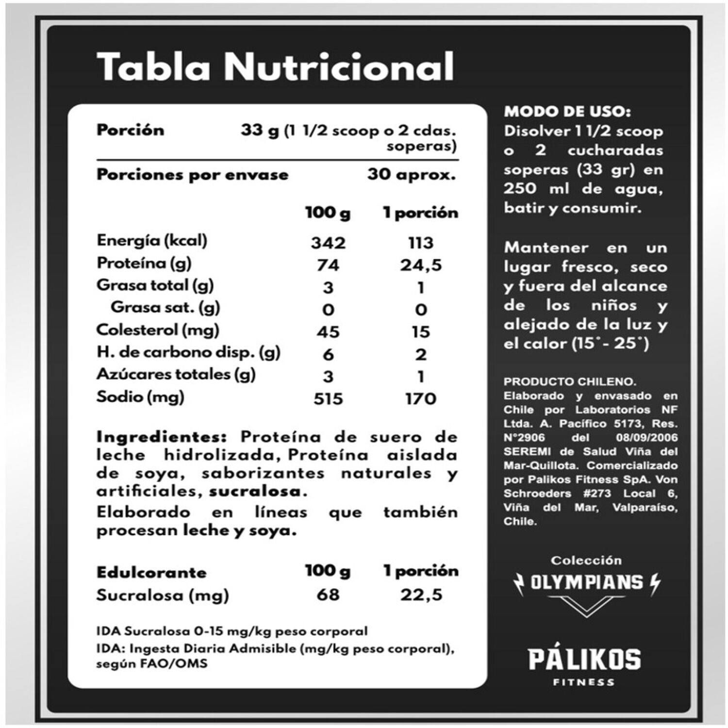 Proteina Zeus Complex 1kg (sabor Vainilla) / 30 Servicios / Calidad Garantizada (ver Foto) image number 2.0