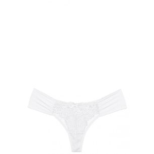 Colaless Lateral Drapeada Y Encaje Blanco 2rios