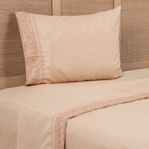 Sabana Estampada Plumetti Broderie 1.5 P Damasco