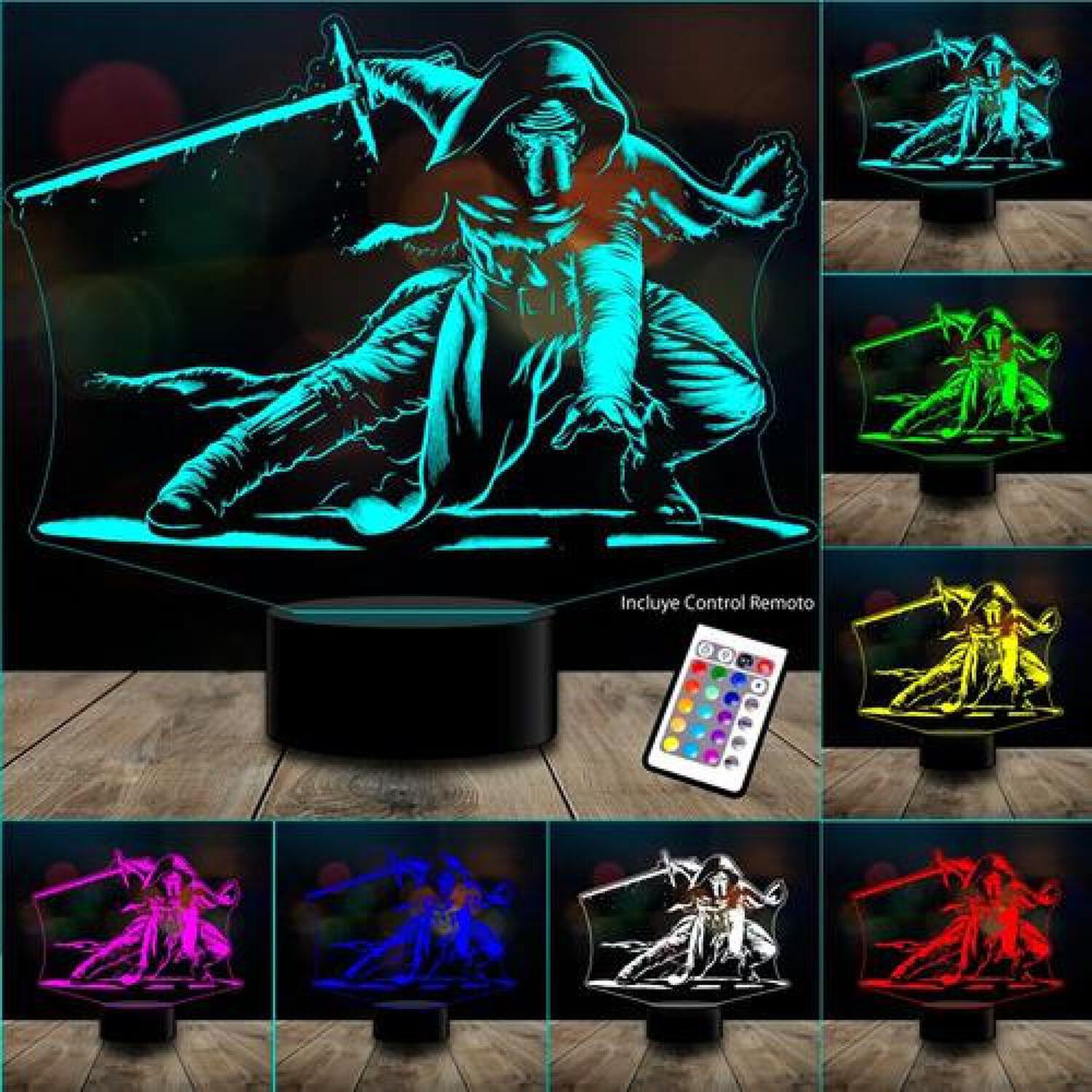 Lampara 3d Kylo Ren Star Wars Control Remoto image number 1.0