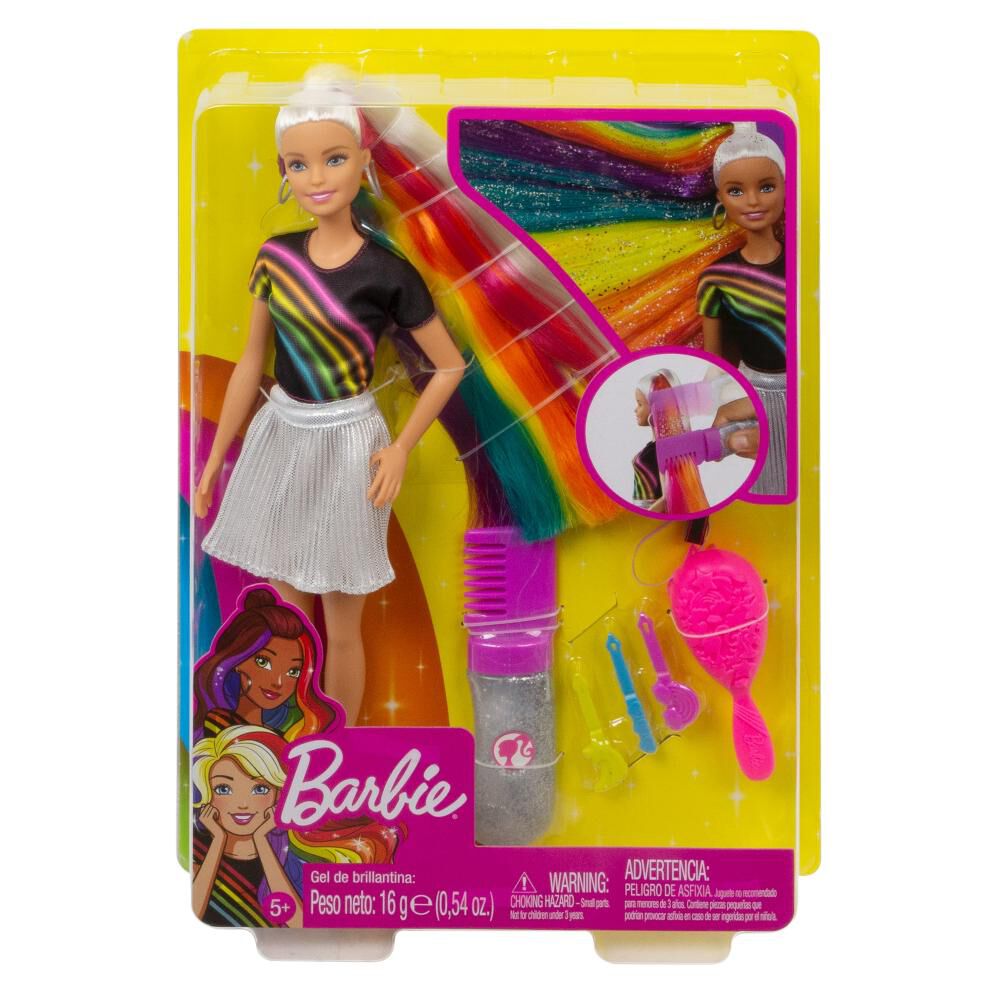 Muñeca Barbie Peinados De Arcoíris image number 5.0