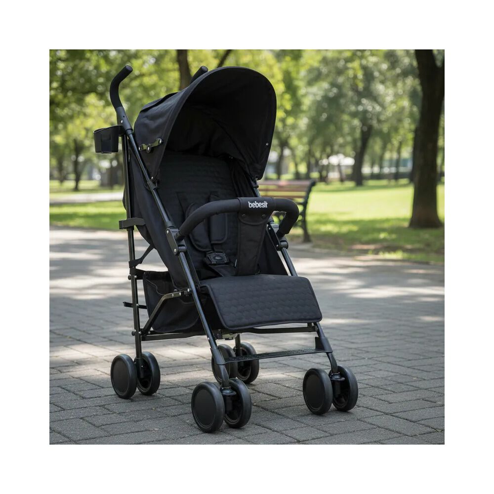 Coche Paragua Khronos Negro Bebesit image number 1.0