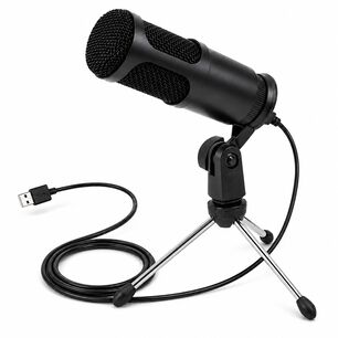 Micr&oacute;fono Streaming Usb Condensador De Estudio C/ Tr&iacute;pode