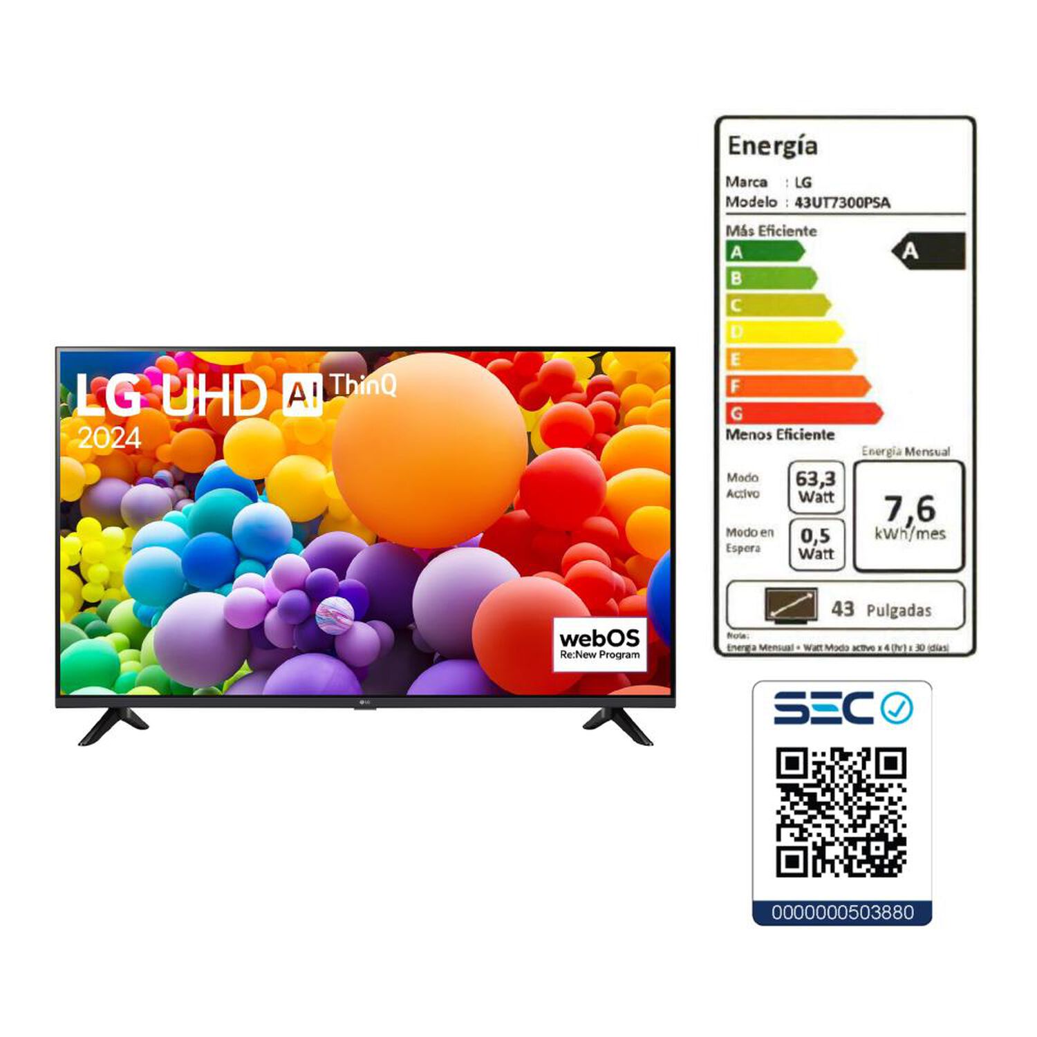 Led 43" LG 43UT7300PSA / Ultra HD 4K / Smart TV image number 7.0