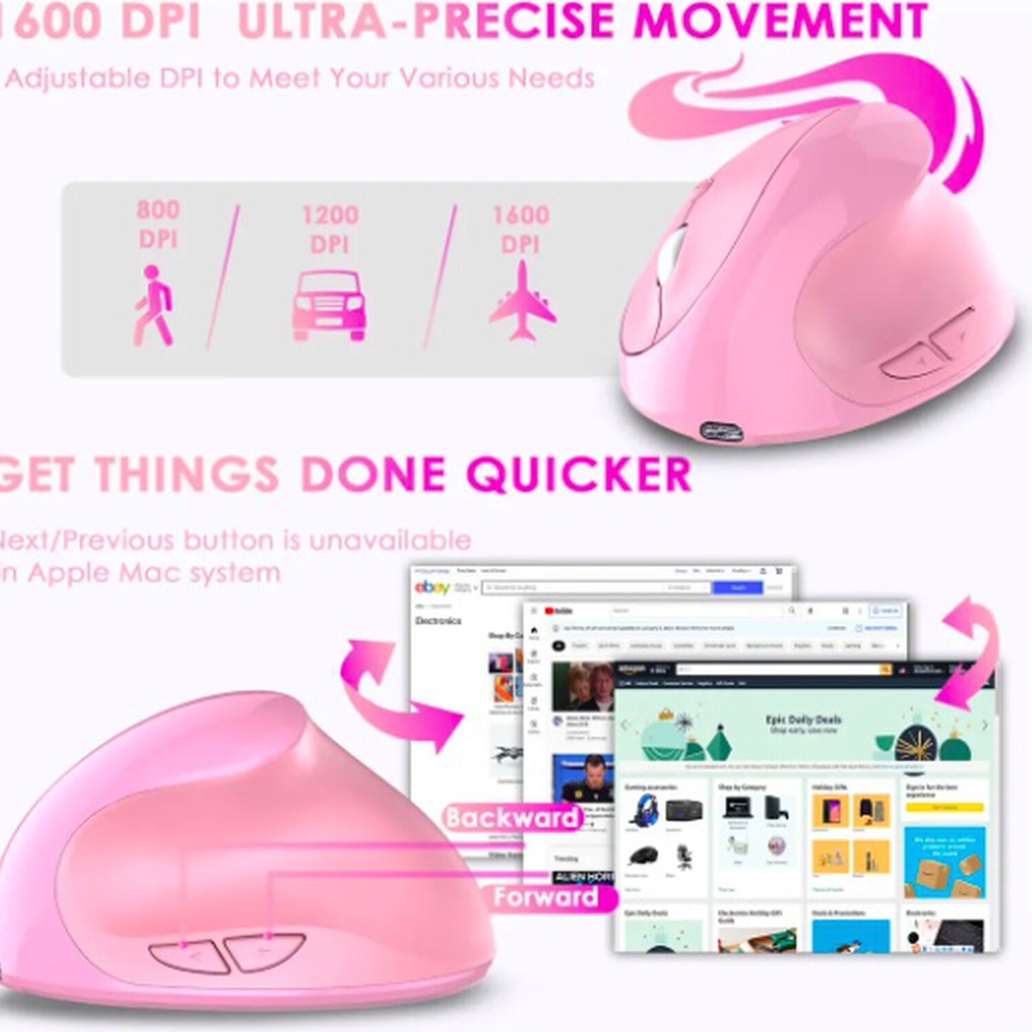 Mouse Vertical Recargable image number 5.0