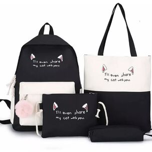 Mochila Escolar Colegial Infantil 4 Piezas Varios Modelos