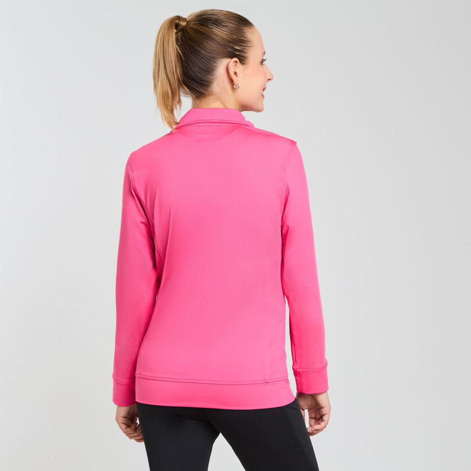 Poler&oacute;n Deportivo Full Zipper Cuello Alto Mujer Wetland image number 3.0