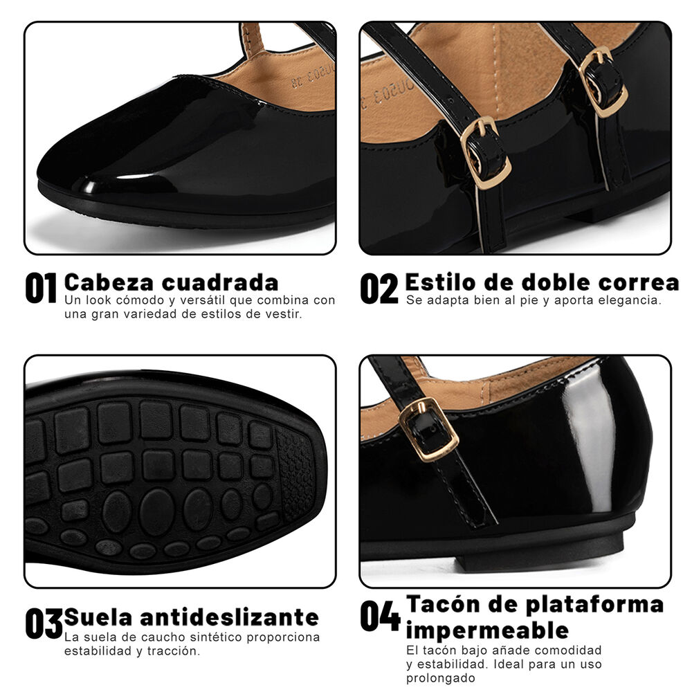 Ballerina Casual Mujer Moda Charol Plano Weide You503 image number 8.0