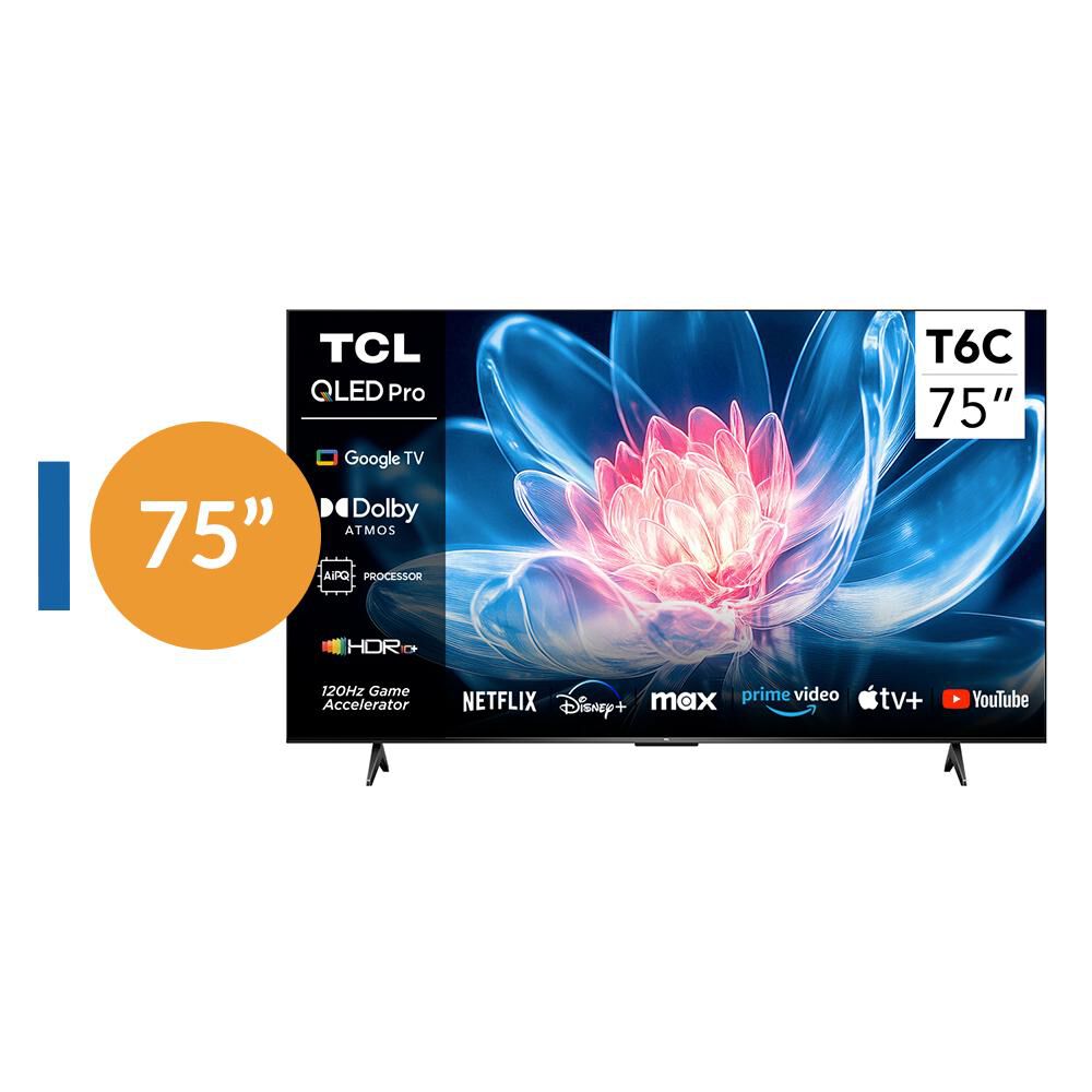 Qled 75" TCL 75T6C / Ultra HD 4K / Smart TV image number 0.0