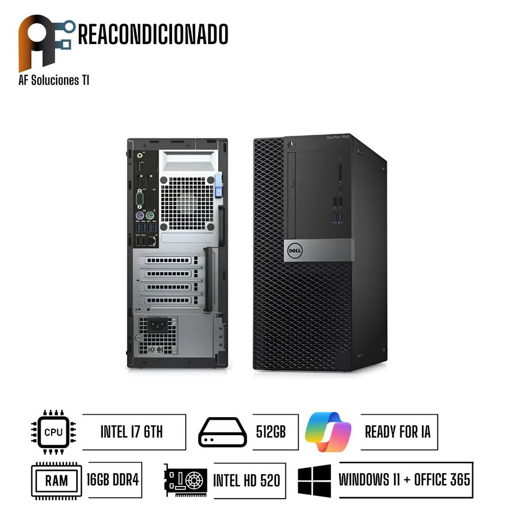 Computador Dell 7040 Performance Windows 11 - Office365 Reacondicionado image number 1.0