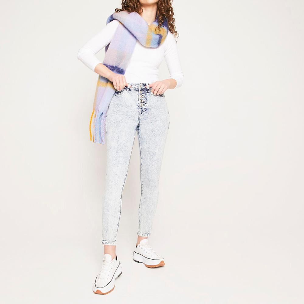 Jeans Botones Tiro Alto Super Skinny Mujer Freedom image number 1.0