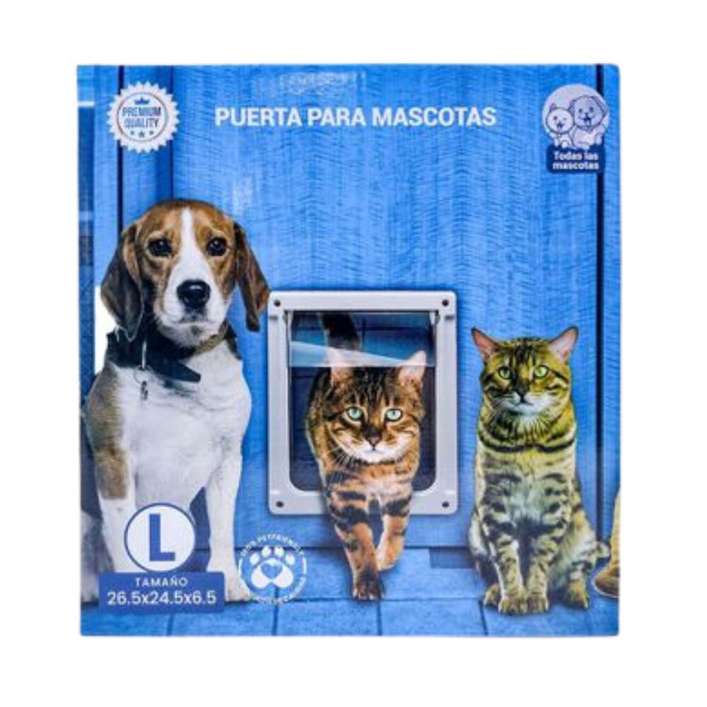 Puerta Para Mascotas Tamaño Grande Sistema Seguro 26,5x24,5 image number 0.0