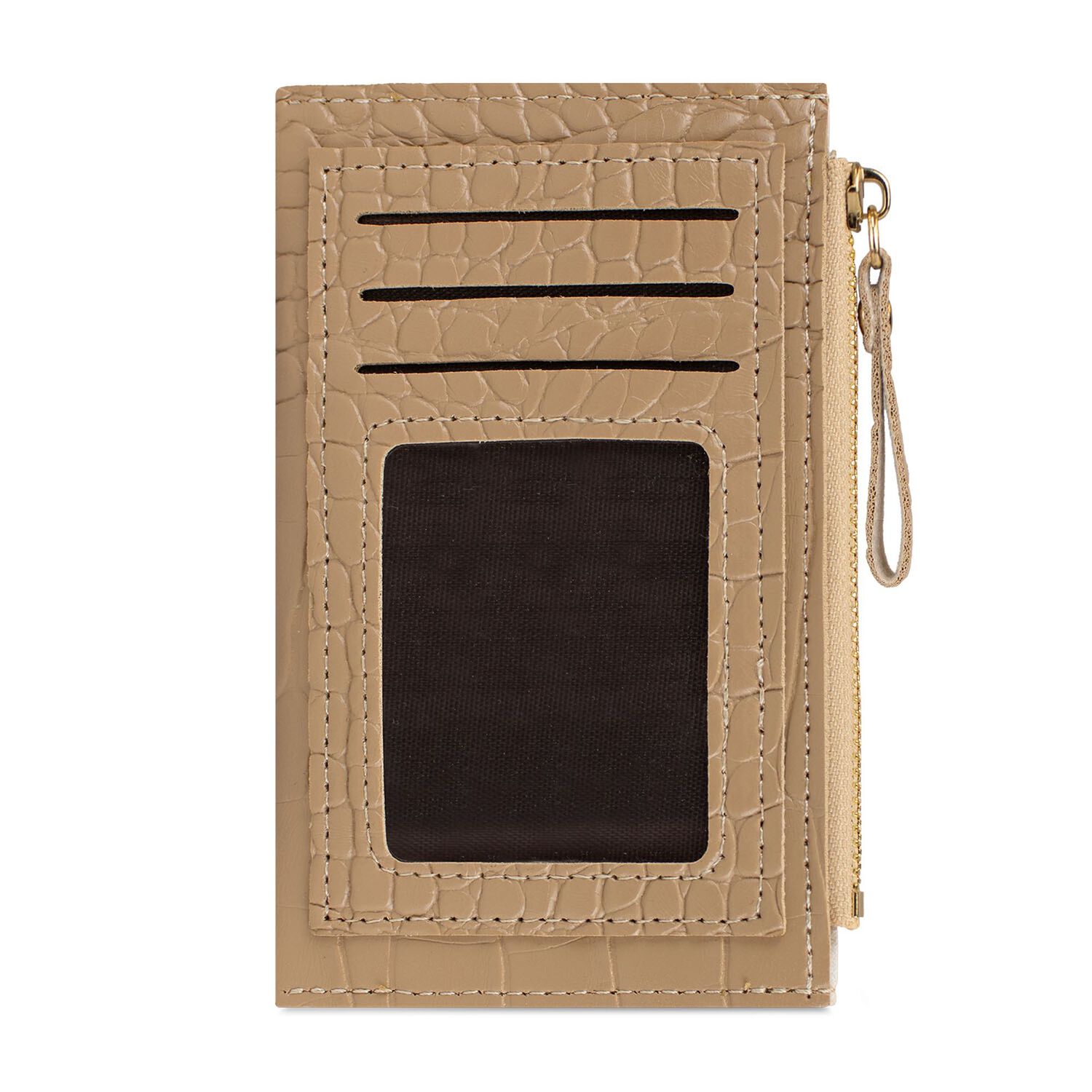 Billetera Tarjetero Mujer Con Monedero Zoe Caf&eacute; Claro Carven image number 4.0