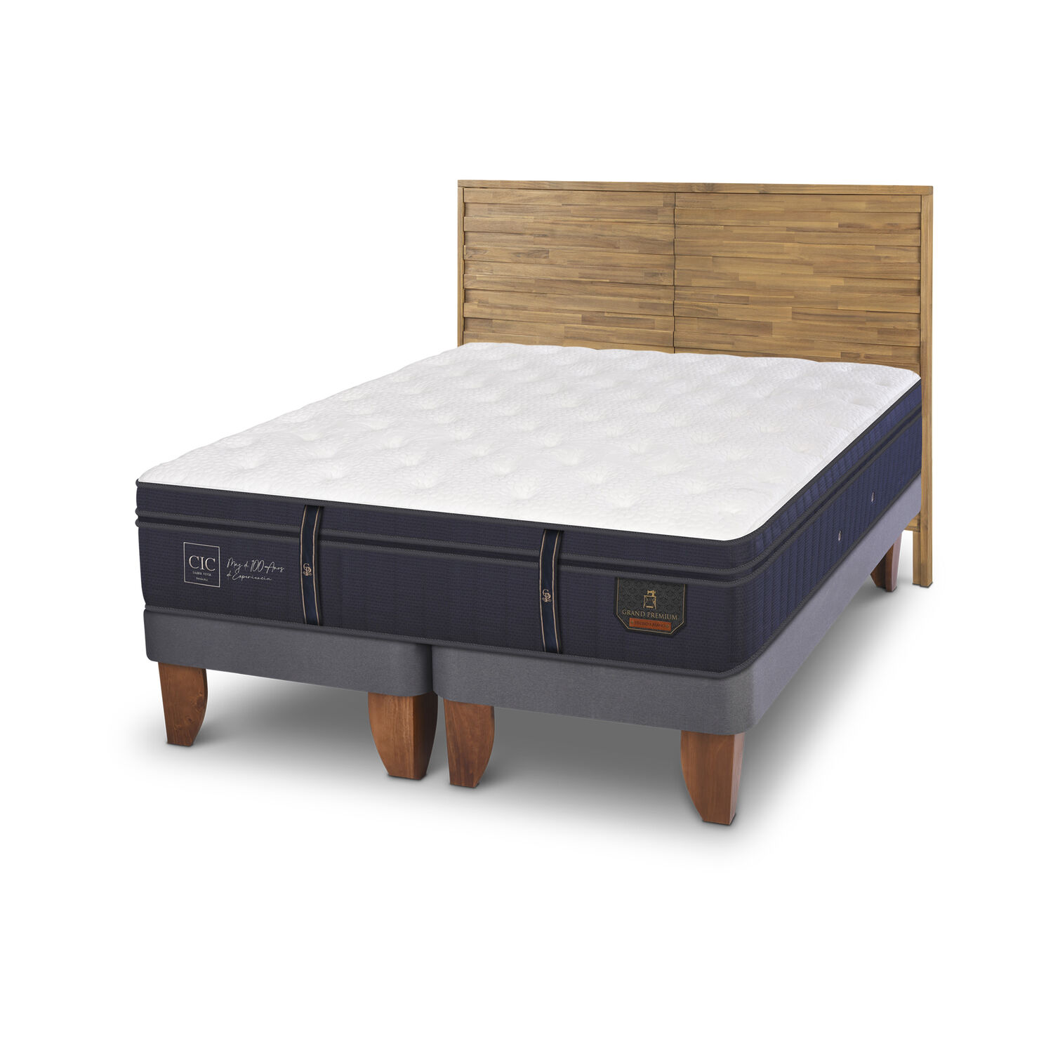 Cama Europea Cic Rodano / King / Base Dividida + Respaldo image number 1.0