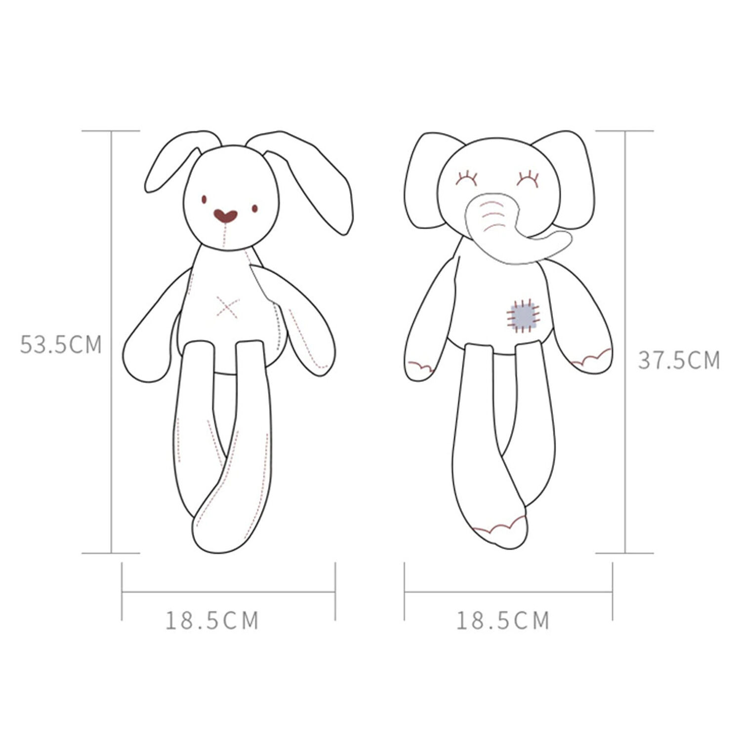 Peluche De Apego Juguete Tuto Amigo Para Bebe Guagua image number 2.0