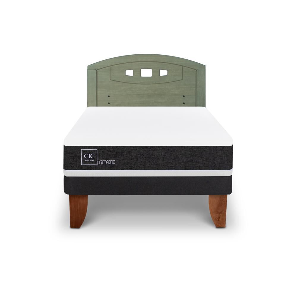 Cama Europea Cic Ortopedic / 1.5 Plazas / Base Normal + Respaldo image number 0.0