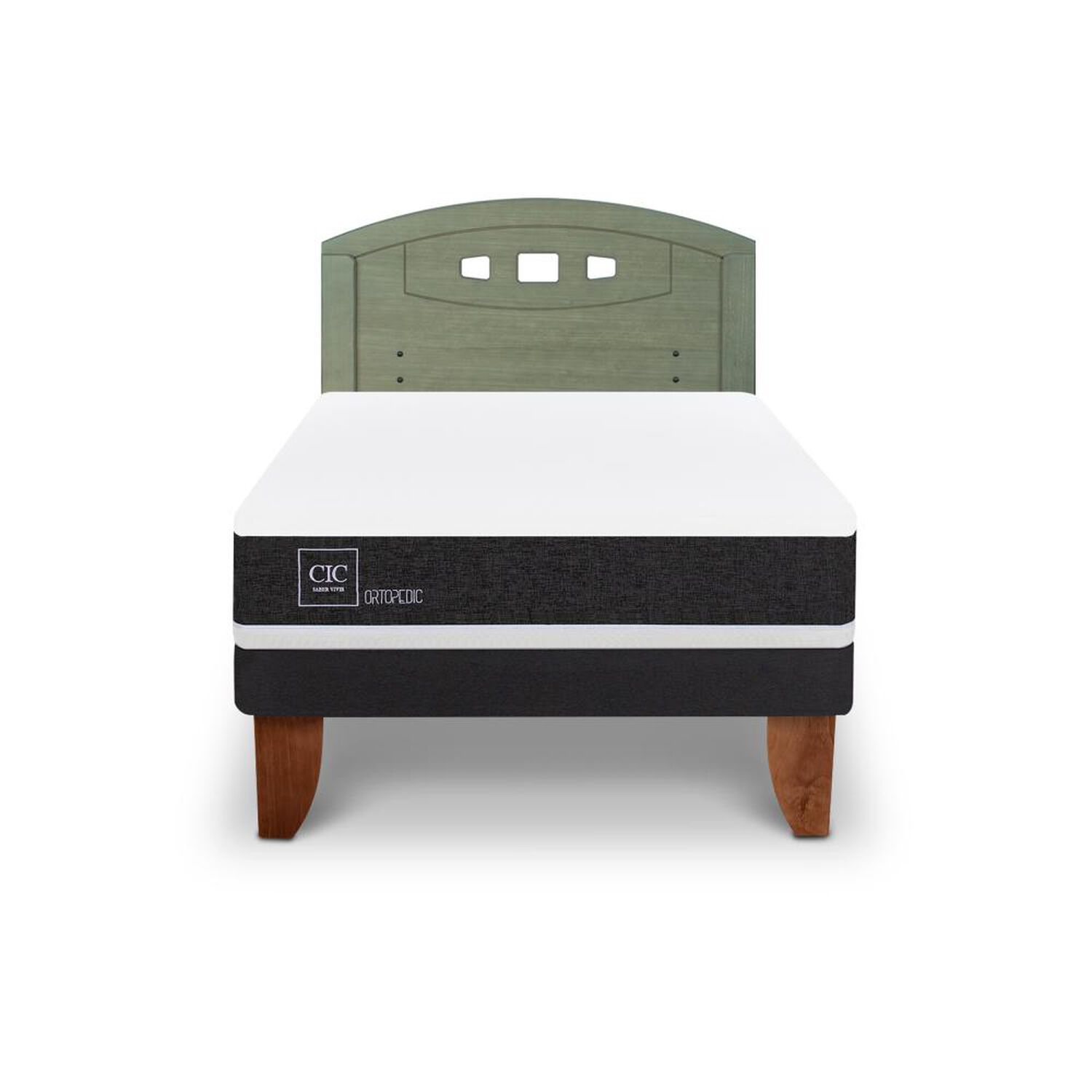 Cama Europea Cic Ortopedic / 1.5 Plazas / Base Normal + Respaldo image number 0.0