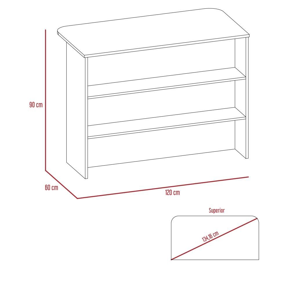 Mueble Cocina 60 + Barra De Cocina + Optimizador Kitchen - Rovere / Blanco Tuhome image number 5.0