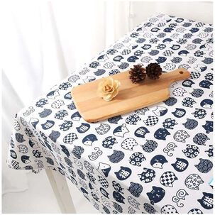 Mantel Para Mesa Rectangular De Lino De Algod&oacute;n 140x220cm Md02