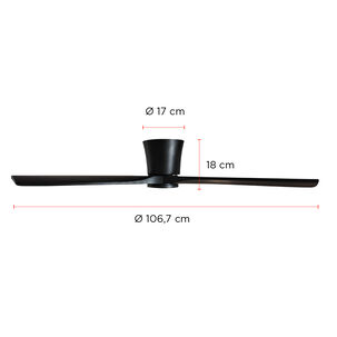 Ventilador De Techo Hydra Negro 42 Primaterm