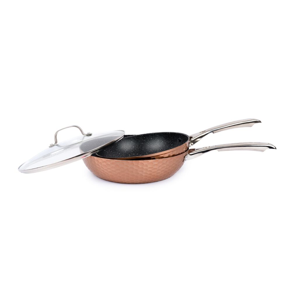 Set 2 Sart&eacute;nes Cobre Antiadherente 28cm Tapa + 24cm Simplit image number 1.0
