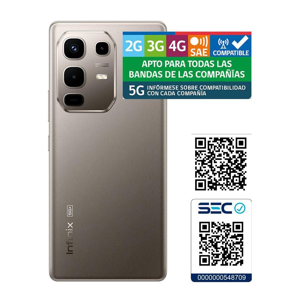 Smartphone Infinix Note 50s / 5G / 256 GB / Titanium Grey / Liberado image number 5.0