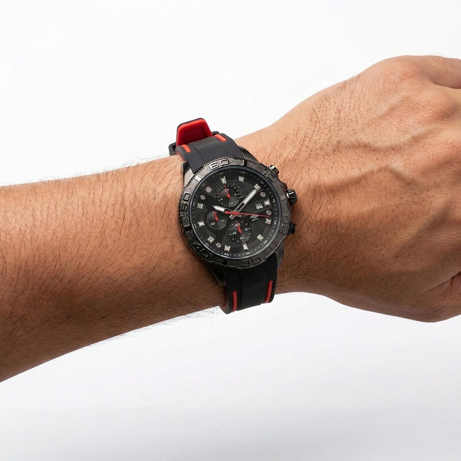Reloj An&aacute;logo Hombre Umbro Plus Negro/rojo Umbp-1500-107 image number 3.0