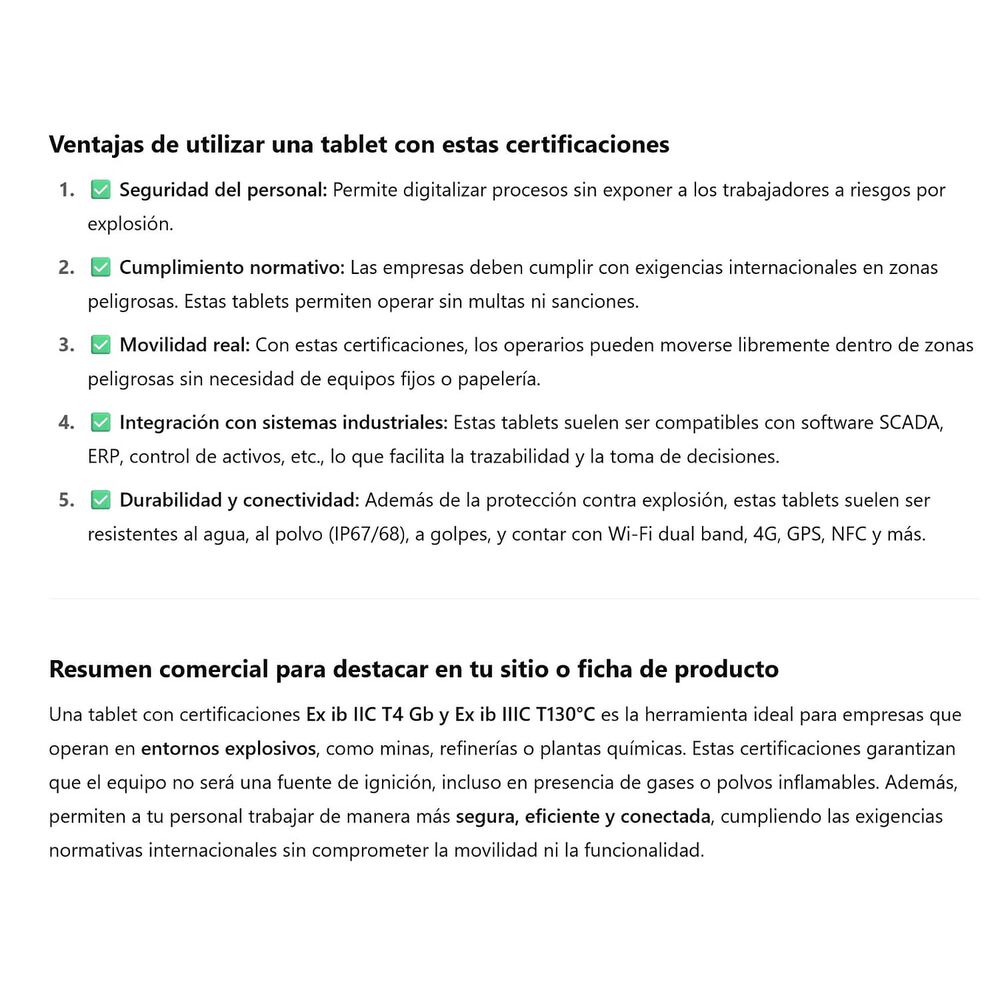 Cenava A80st, Tablet Intr&iacute;nsecamente Segura Atex, Para Entornos Explosivos image number 4.0